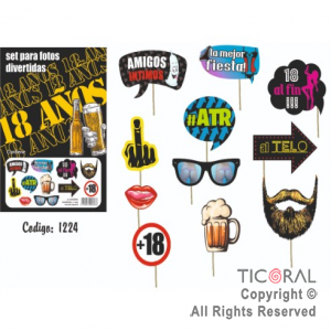 PHOTO PROPS 18 A�OS LA MEJOR FIESTA X 11